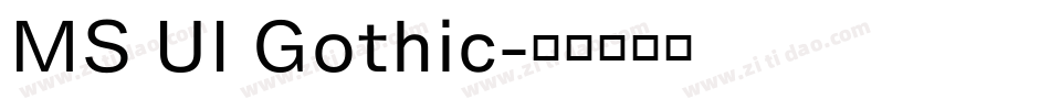 MS UI Gothic字体转换